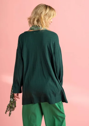 Organic/recycled cotton knitted tunic - rainforest green