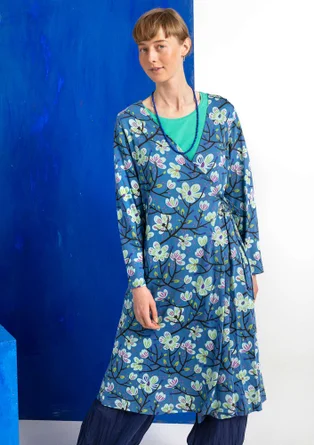 Robe ”Magnolia” en jersey de coton biologique/modal - bleu lin