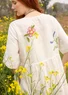 Kleid „Blombukett“ aus Leinengewebe (ungebleicht S)