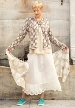 “Lale” cardigan in organic/recycled cotton - light potato