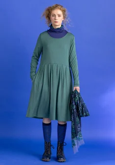 “Helga” jersey dress in lyocell/spandex - opal green