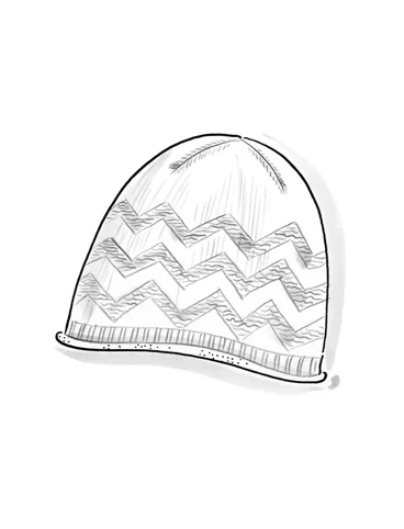 Mütze aus Wolle - naturschwarz