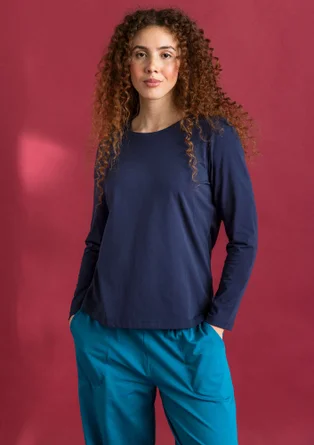 Jersey pants in organic cotton/spandex - light petrol blue