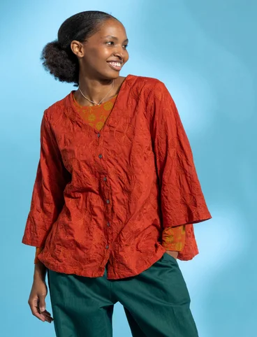 “Clementine” blouse in organic cotton - copper