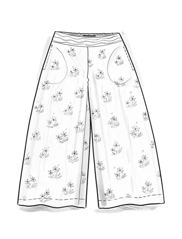 “Jasmine” woven pants in organic cotton - basil