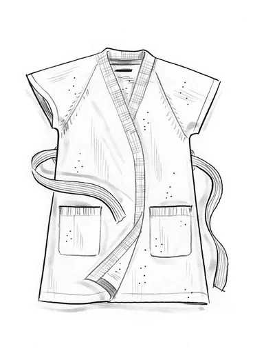 Long cardigan in alpaca blend - fig/melange