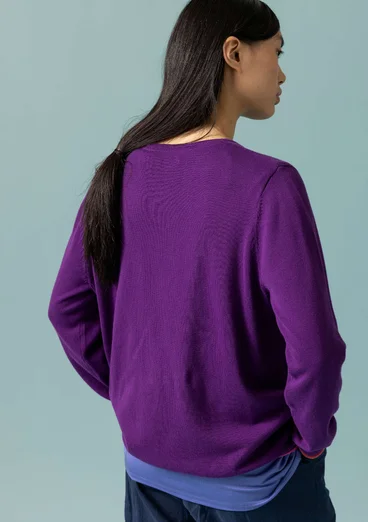 Organic/recycled cotton cardigan - plum