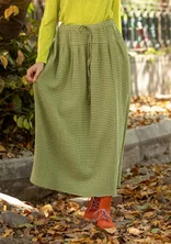 “Noira” woven skirt in organic cotton - grass green
