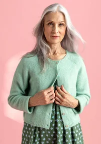 Cardigan in wool/cotton/alpaca - peppermint