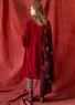 “Fyrverkeri” organic cotton/recycled polyester velour dress (pomegranate XS)