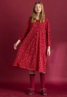 Jerseykleid „Ylva“ aus Bio-Baumwolle/Elasthan - granatapfel-gemustert