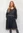 Robe tissée à motif "Signe" en coton bio - noir