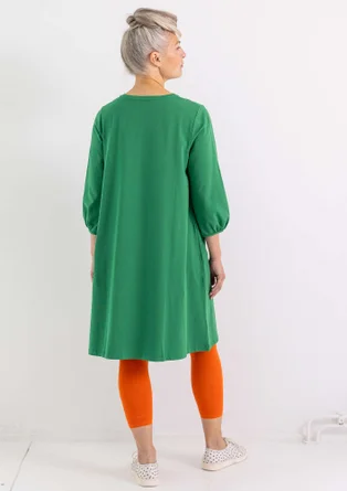 “Eleonora” jersey dress in organic cotton/spandex - basil