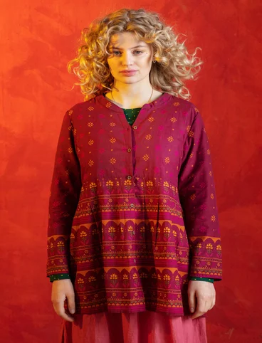 “Lalita” blouse in organic cotton - purple red