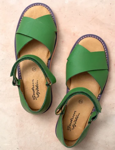 Sandalen aus Nappaleder - lotusgrün