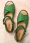 Sandales en cuir nappa (vert lotus 36)