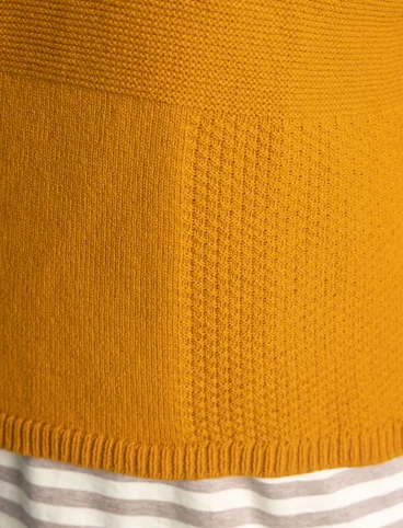 Knit vest in wool/organic cotton - mustard
