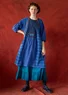 “Sofia” woven organic cotton dress (blue butterfly XS)