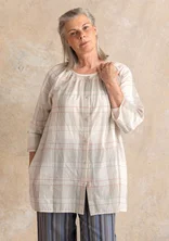 “Nora” woven organic cotton smock blouse - natural