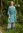 Geweven jurk "Gulab" van biologisch katoen - indigofera