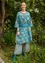 Vevd kjole «Gulab» i økologisk bomull (indigofera S)