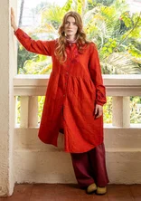 “Marianne” woven dress in organic cotton/linen - copper