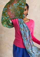 “Sally” organic cotton scarf - green pepper