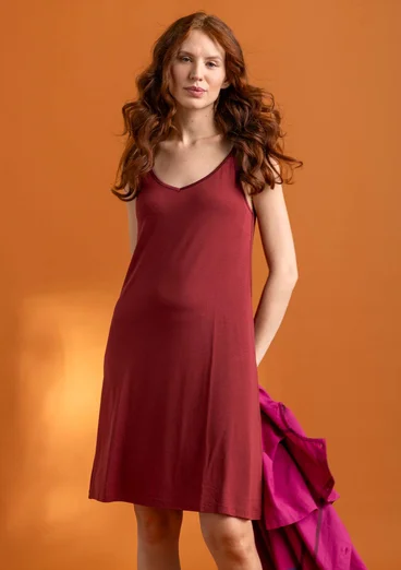 Slip dress in lyocell/spandex - pomegranate