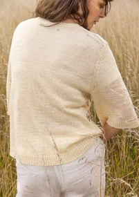 Linen/organic cotton sweater - light sand