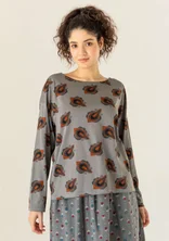 “Calla” top in organic cotton/modal - graphite