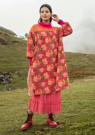 Kleid „Gulab“ aus Bio-Baumwollgewebe - feige