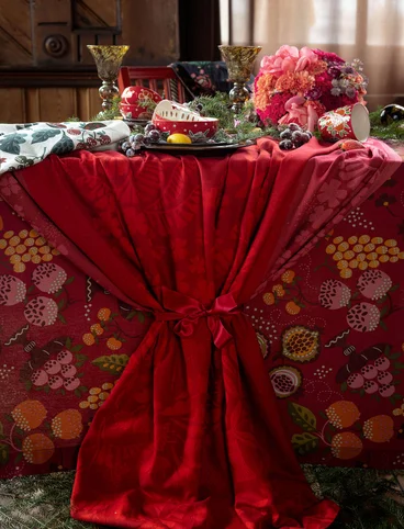 “Baluns” organic cotton tablecloth - poppy