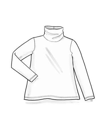 Jersey-Rollkragenshirt aus Lyocell/Elasthan - achatrot