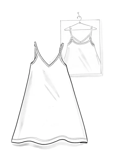 Slip dress in lyocell/spandex - pomegranate