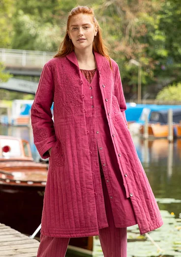 “Venezia” woven coat in organic cotton - heather