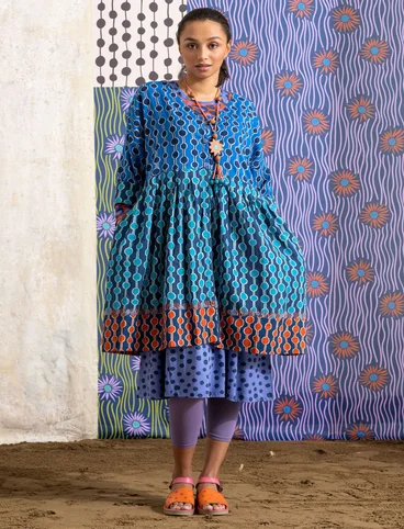Robe "Zazu" en coton biologique tissé - bleu indigo