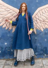 Woven “Bodil” dress in linen - indigo blue