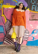 “Pauline” organic/recycled cotton sweater - burnt orange