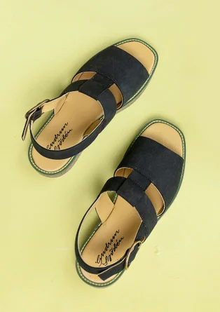 Nubuck sandals - black