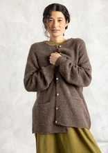 Cardigan in alpaca blend - light potato/melange