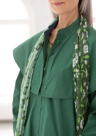 Woven jacket in organic cotton - basil