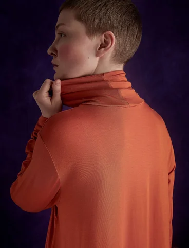 Robe "Öland" en jersey de lyocell/élasthanne - orange brûlée