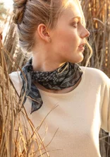 “Midgård” organic cotton scarf - black
