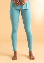 Legging ”Eleonora” en jersey de coton biologique/élasthanne - bleu canard