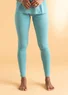 “Eleonora” jersey leggings in organic cotton/spandex (teal S)