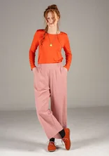 Woven pants in organic cotton/linen - chalk pink