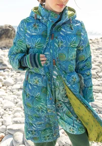 “Bhumika” recycled polyester/down coat - indigofera