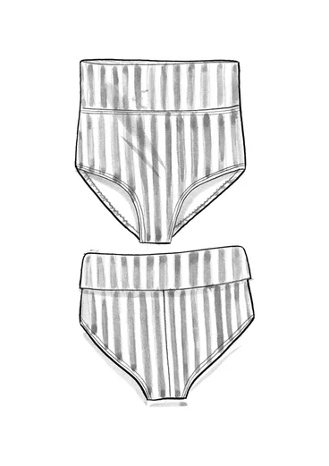 “Sunshine” recycled polyamide/elastane bikini bottoms - feather/patterned