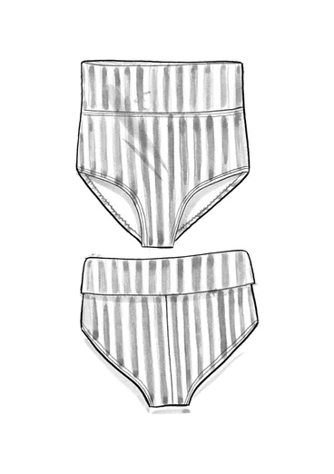 Bas de maillot de bain "Sunshine" en polyamide recyclé/élasthanne - plumes/motif