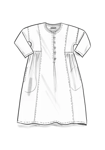 Kleid „Hedda“ aus Bio-Baumwollgewebe - opalgrün